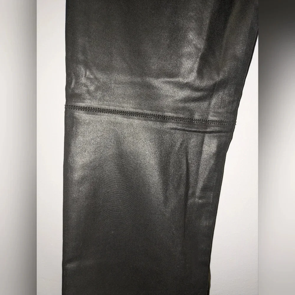 NWT GAP Teen Sky High 90s Loose Black Faux Leather Pants Size Teen 14